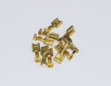 Multiple 6.3 MM female spade connectors for a classic Porsche wiring harness in a Porsche 911 or Porsche 912.