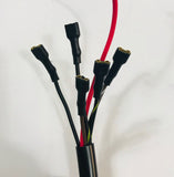 Front Luggage Compartment Wiring Harness. Fits 65-68 Porsche 911 and Porsche 912. Detail of connectors.