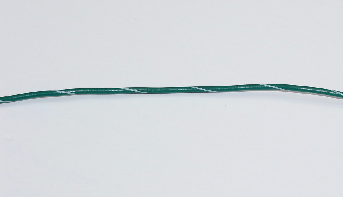 Green with White spiral tracer for a classic Porsche wiring harness in